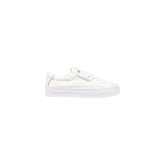 Tommy Hilfiger – Sneaker aus recycelter Baumwolle, Creme