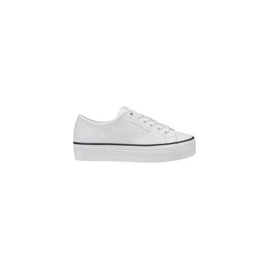 Calvin Klein Jeans – Schwarze und weiße Ledersneaker