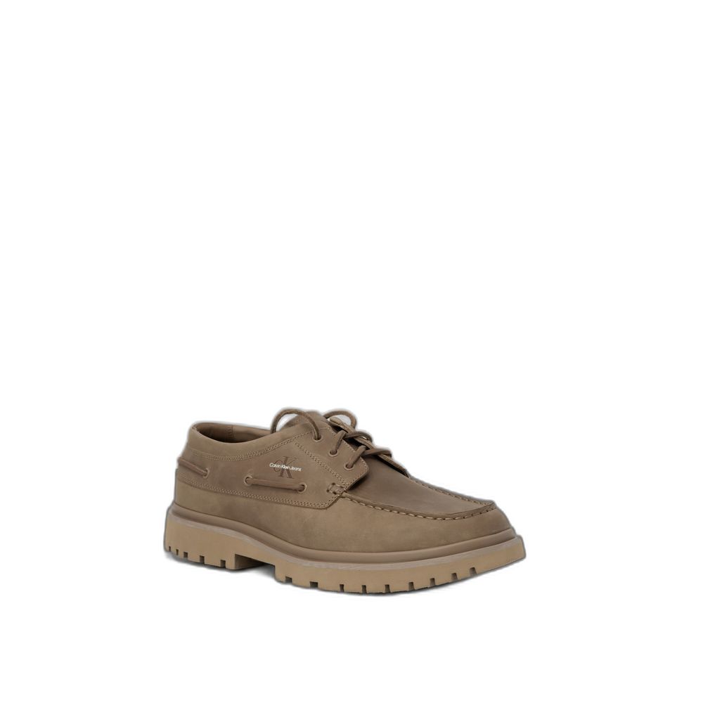 Calvin Klein Jeans Brown Leather Oxfords And Derby