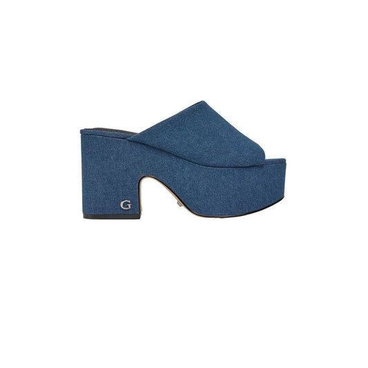 Guess – Blaue Pumps aus Baumwolle