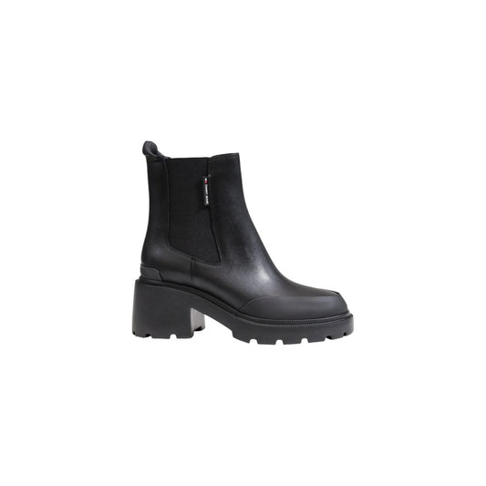 Tommy Hilfiger Jeans – Schwarze Lederstiefel