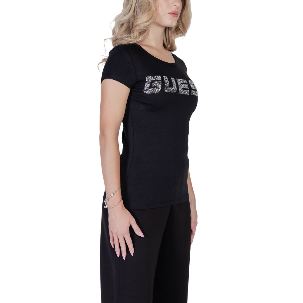 Черни памучни горнища и тениска Guess Active