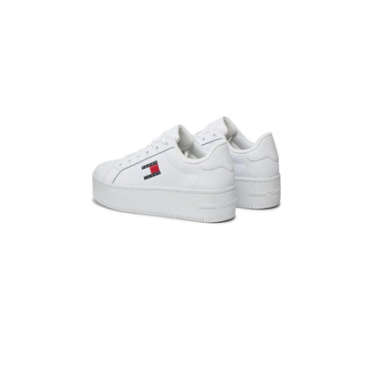 Tommy Hilfiger Jeans – Weiße Ledersneaker