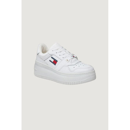 Tommy Hilfiger Jeans – Weiße Ledersneaker