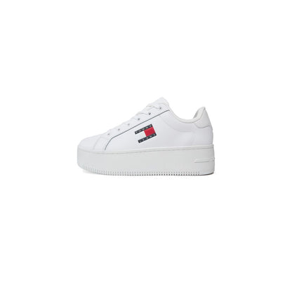 Tommy Hilfiger Jeans – Weiße Ledersneaker