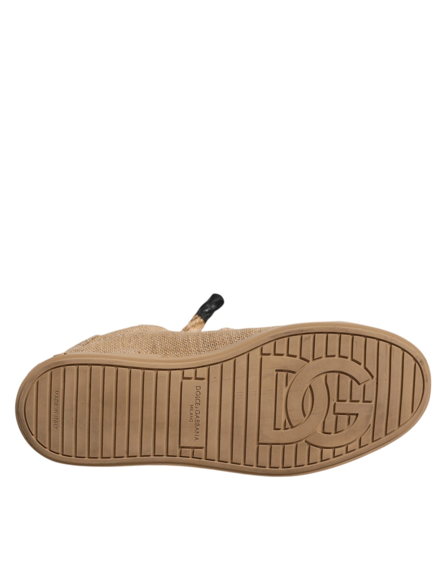 Dolce &amp; Gabbana Мъжки маратонки с кафява материя от юта