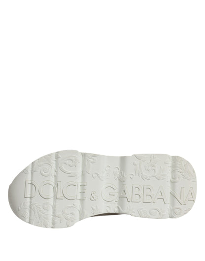 Dolce &amp; Gabbana бели кожени обувки Daymaster ниски кецове