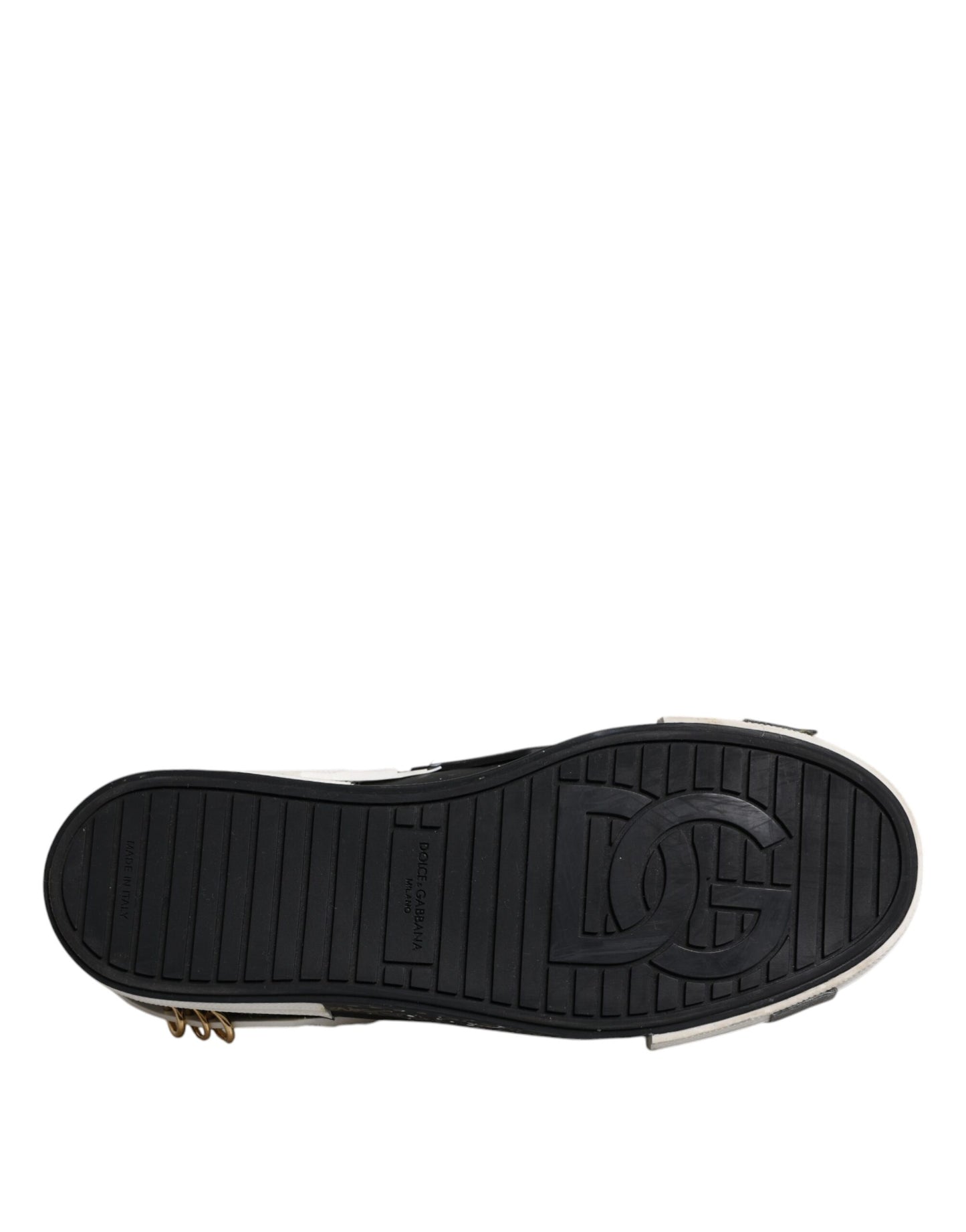 Dolce &amp; Gabbana – Portofino – Niedrige Sneakers in Schwarz und Weiß