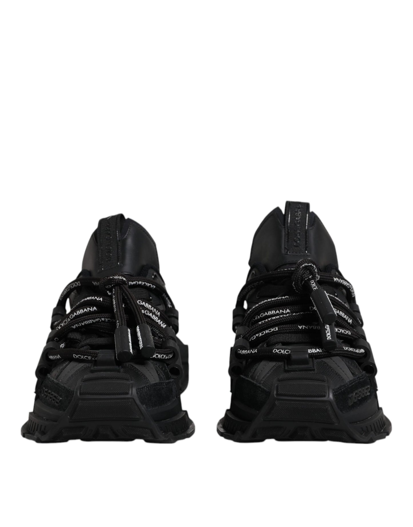 Dolce &amp; Gabbana – Schwarze, niedrige Space-Sneaker mit Schnürung
