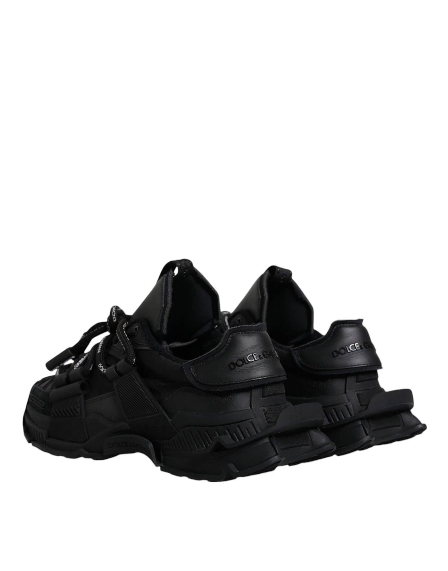 Dolce &amp; Gabbana – Schwarze, niedrige Space-Sneaker mit Schnürung