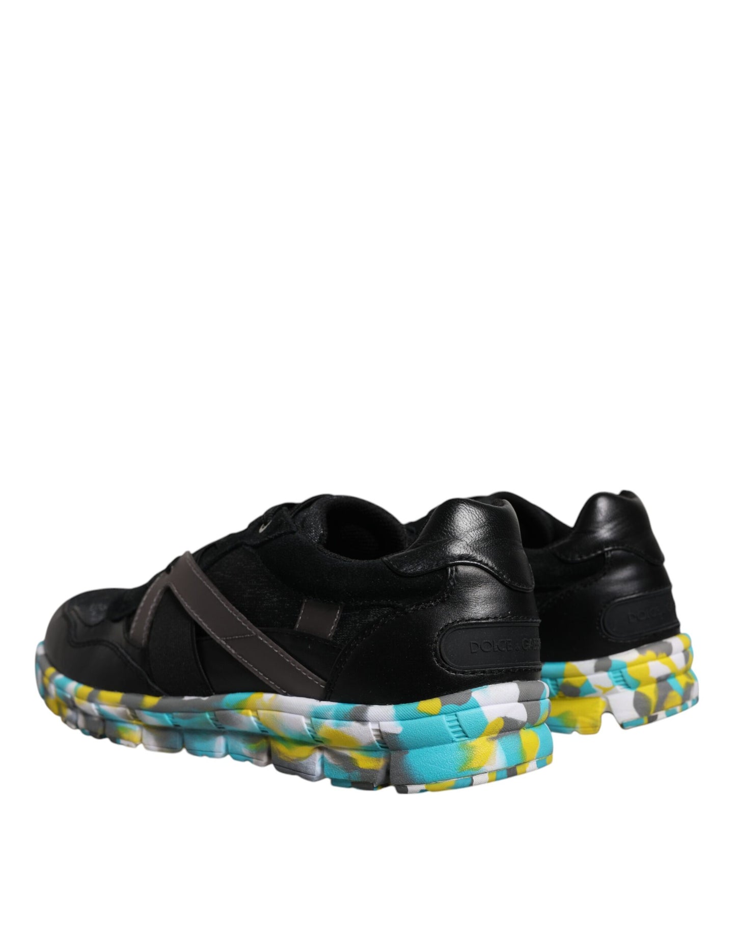 Dolce &amp; Gabbana Schwarze Polyester Low Top Herren Sneakers Schuhe
