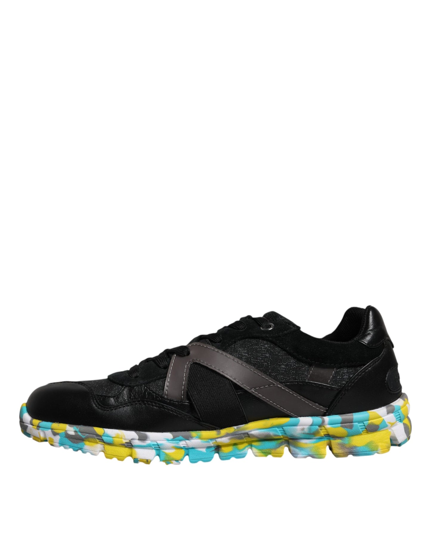 Dolce &amp; Gabbana Schwarze Polyester Low Top Herren Sneakers Schuhe