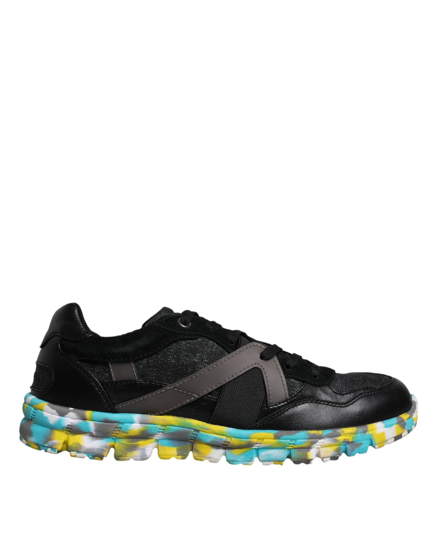 Dolce &amp; Gabbana Schwarze Polyester Low Top Herren Sneakers Schuhe