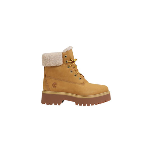 Timberland – Beige Stiefel aus recyceltem Leder