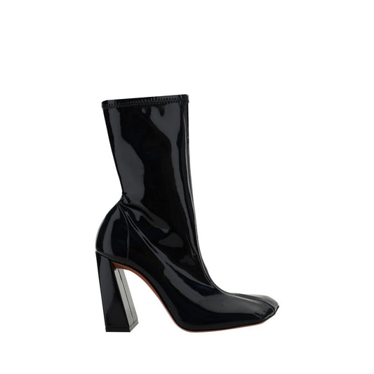 Amina Muaddi Marine Stiefeletten