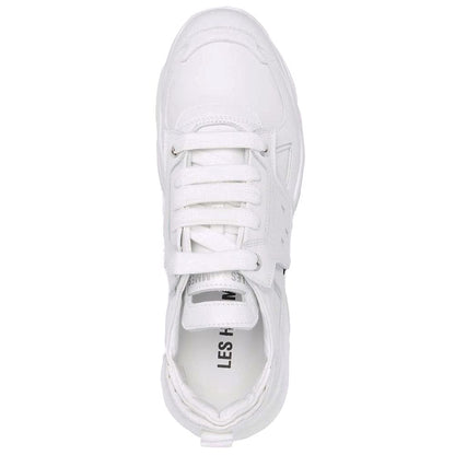 Les Hommes Sneaker aus weißem Leder und Kalbsleder
