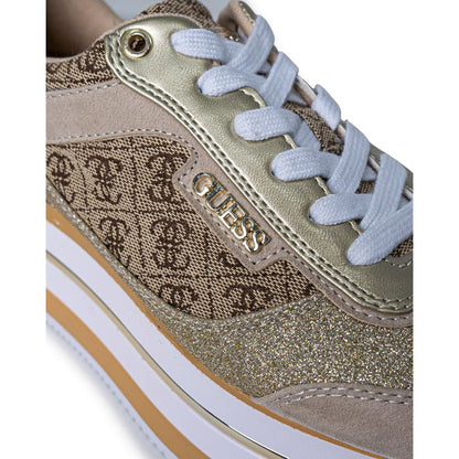 Guess – Beigefarbener Sneaker aus Polyester
