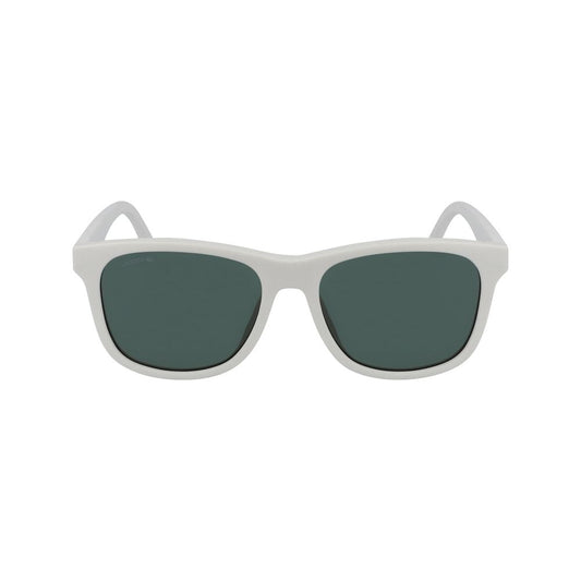 Lacoste – Weiße Sonnenbrille mit Spritzguss-Optik
