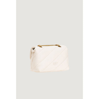 PINKO Creme Leder Handtasche