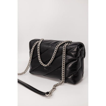 Двуцветна кожена чанта PINKO