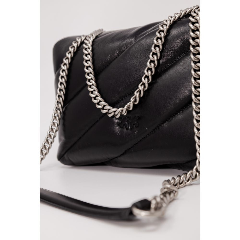Двуцветна кожена чанта PINKO