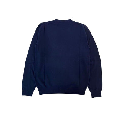 Мъжки пуловер Valentino Blue Virgin Wool