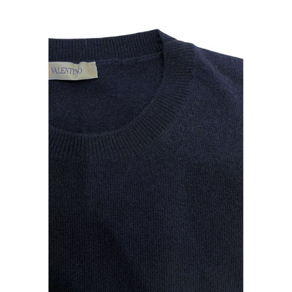 Мъжки пуловер Valentino Blue Virgin Wool