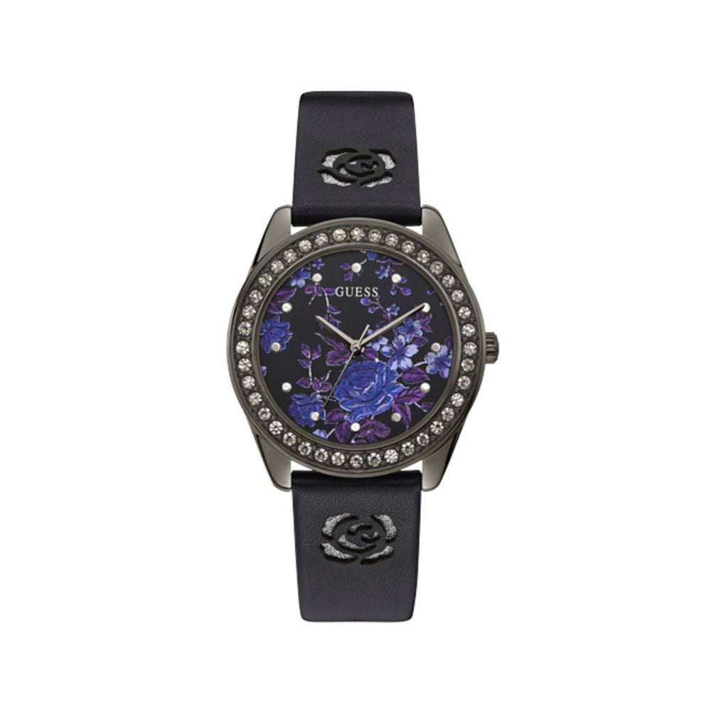 Черен кожен часовник Guess