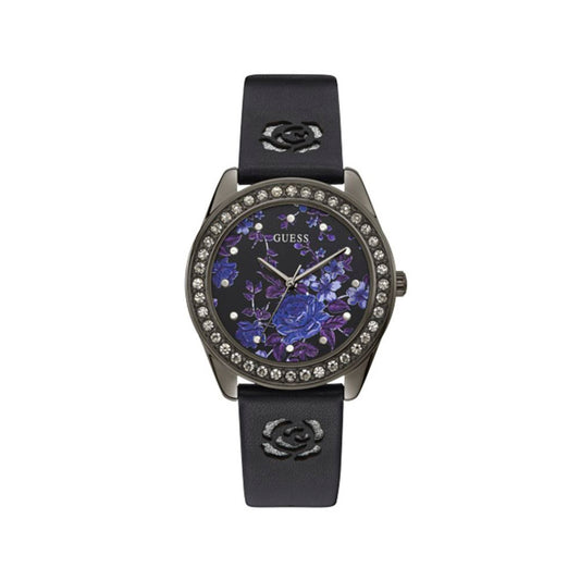 Черен кожен часовник Guess
