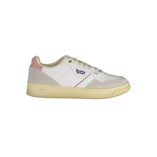 Sneaker aus Kunstleder in Gasweiß