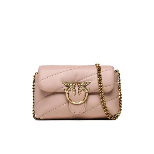 Розова кожена чанта PINKO