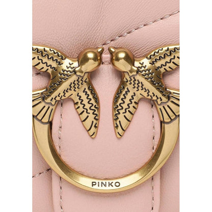 Розова кожена чанта PINKO