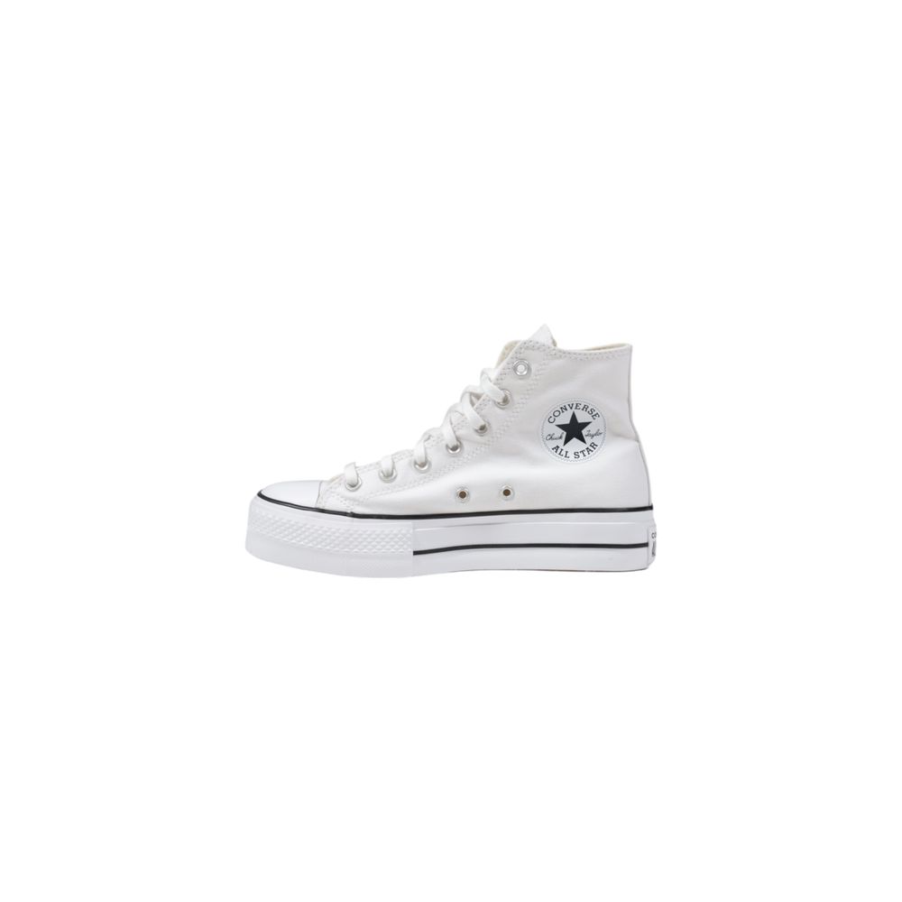 Бели полиестерни маратонки Converse