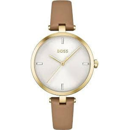 Бежов кожен часовник Hugo Boss