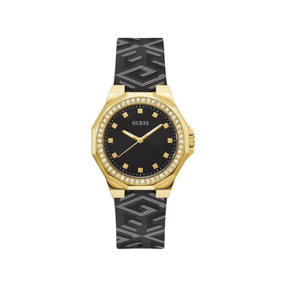 Черен кожен часовник Guess