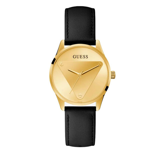 Черен кожен часовник Guess