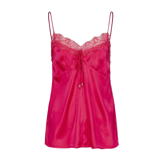 Копринени топове и тениска Pinko Fuchsia