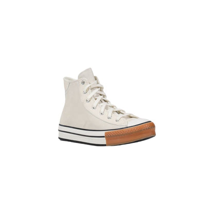 Кремави кожени маратонки Converse