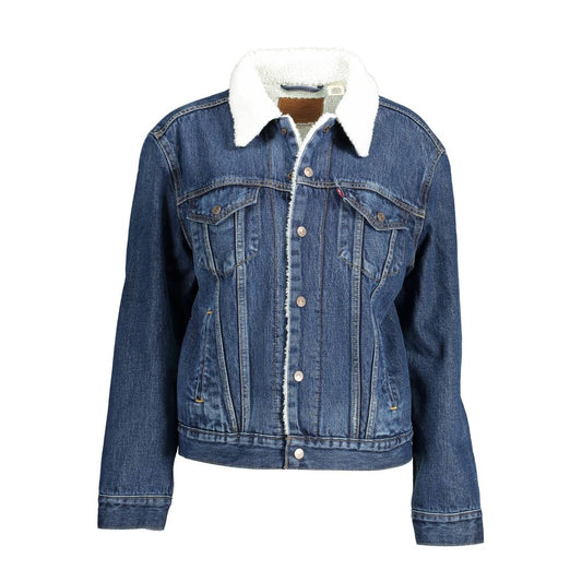 Дамско синьо памучно яке Levi's