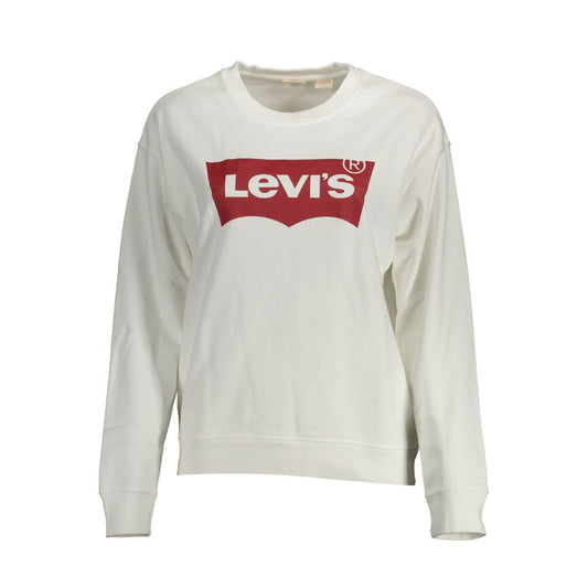 Бял памучен дамски пуловер Levi's