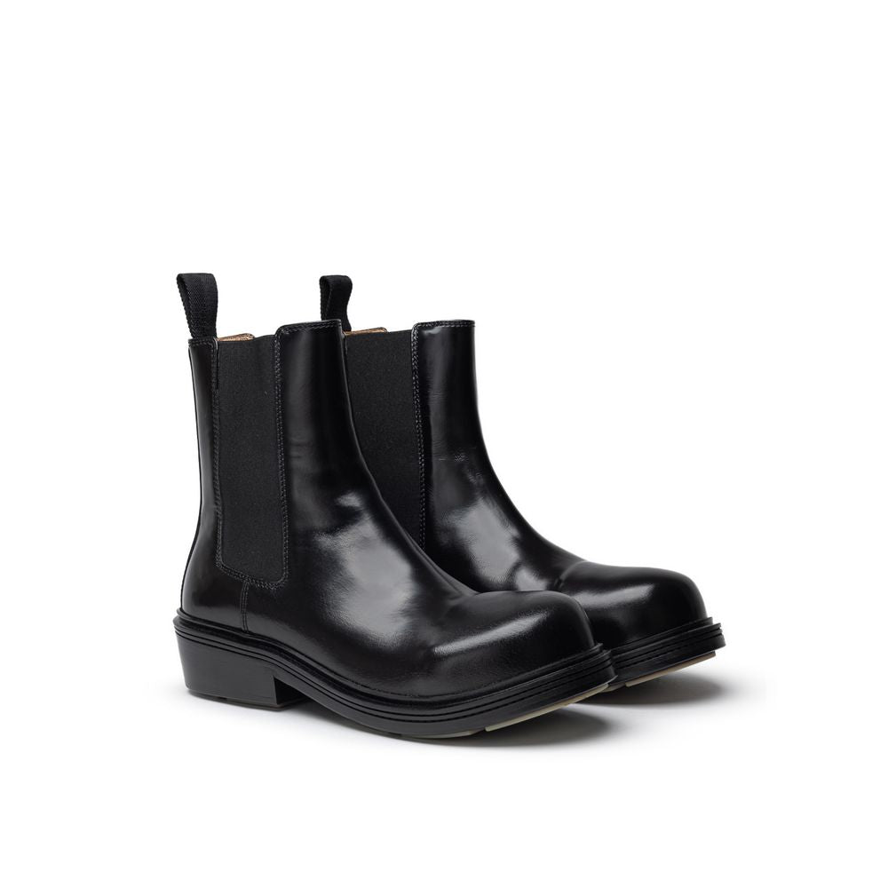 Черни кожени ботуши Bottega Veneta