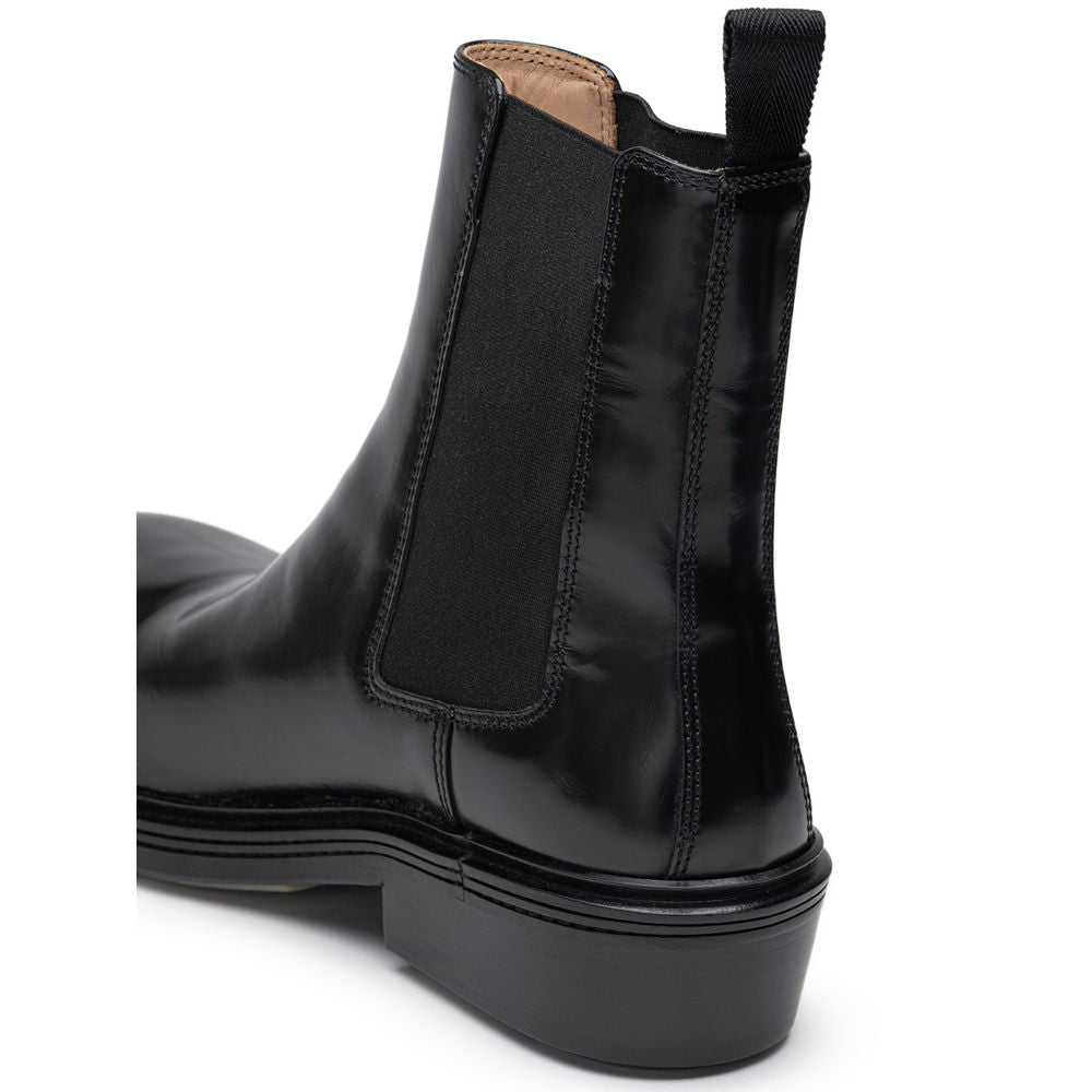 Черни кожени ботуши Bottega Veneta
