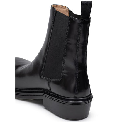 Черни кожени ботуши Bottega Veneta