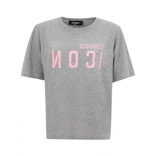 Dsquared² Елегантен сив памучен топ за жени