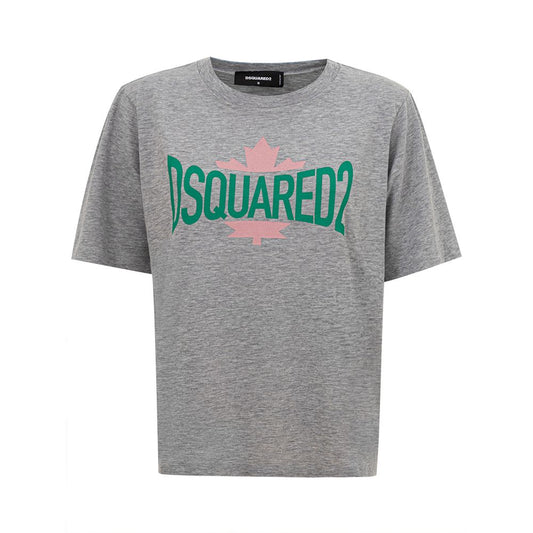 Шикозна сива памучна тениска Dsquared² за съвременната жена