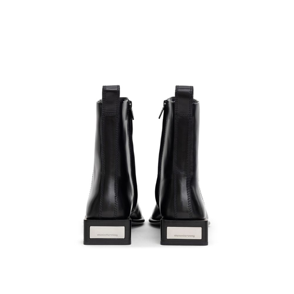 Черен кожен ботуш Alexander Wang