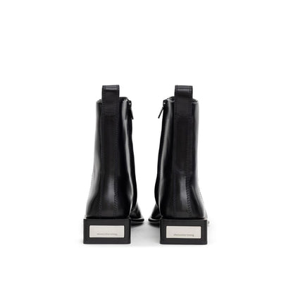 Черен кожен ботуш Alexander Wang