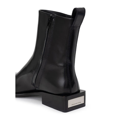 Черен кожен ботуш Alexander Wang