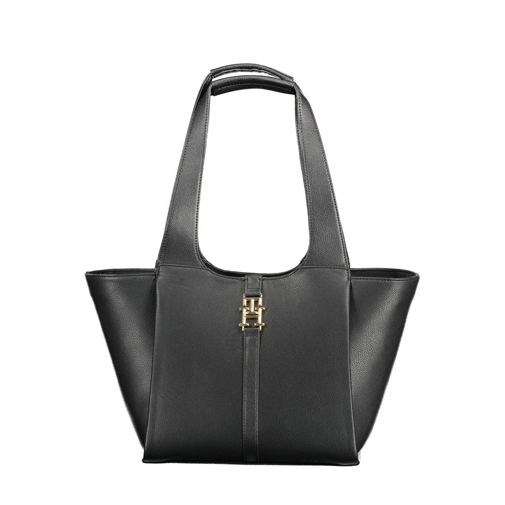 Tommy Hilfiger – Schwarze Handtasche aus Polyethylen für Damen