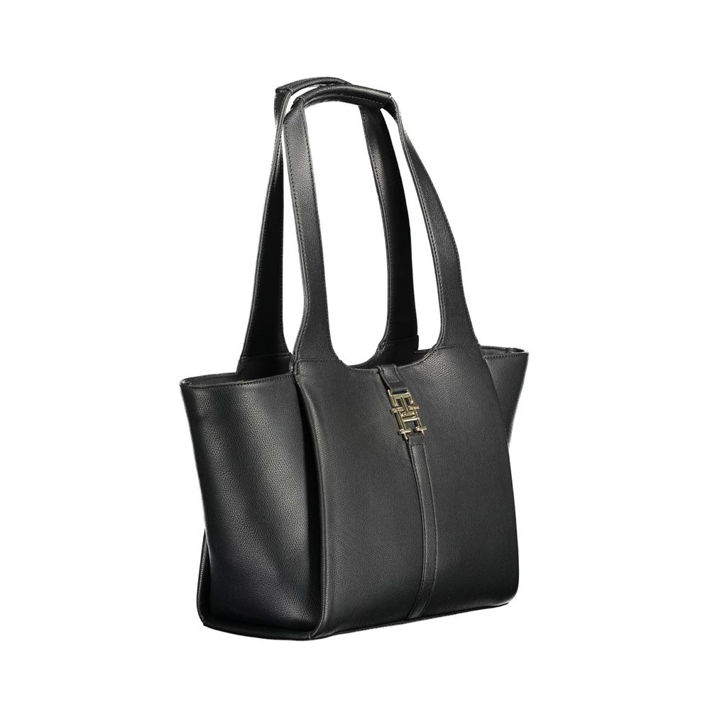 Tommy Hilfiger – Schwarze Handtasche aus Polyethylen für Damen